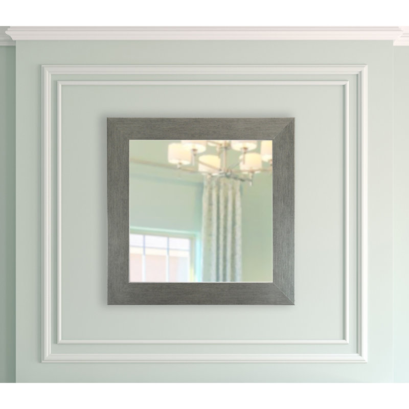 Esmond Wood Flat Wall Mirror, 25.5" H x 25.5" W