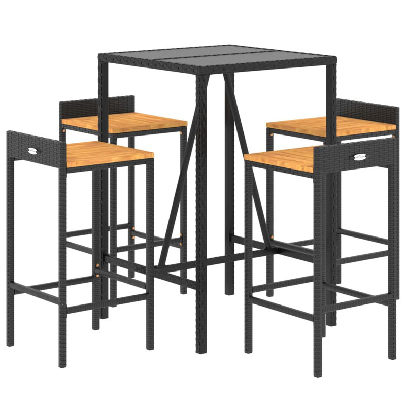  Garden Bar Set Black
