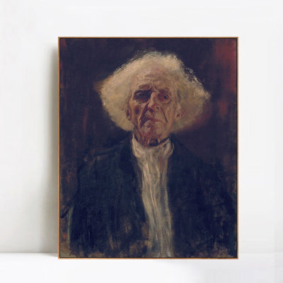 Reproduction d'art giclée sur toile encadrée, "La tête d'un aveugle" par Gustav Klimt, art mural pour le salon, décorations de bureau à domicile