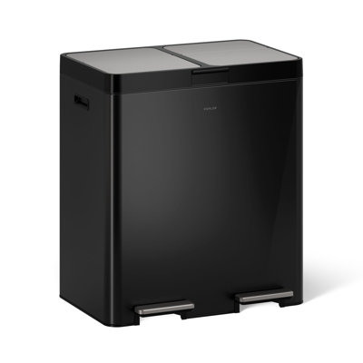 82-Liter Stainless Steel Dual-Bin Step Trash Can
