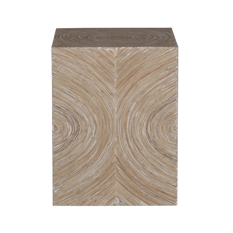 Transitional Natural Wood Square Bunching Table