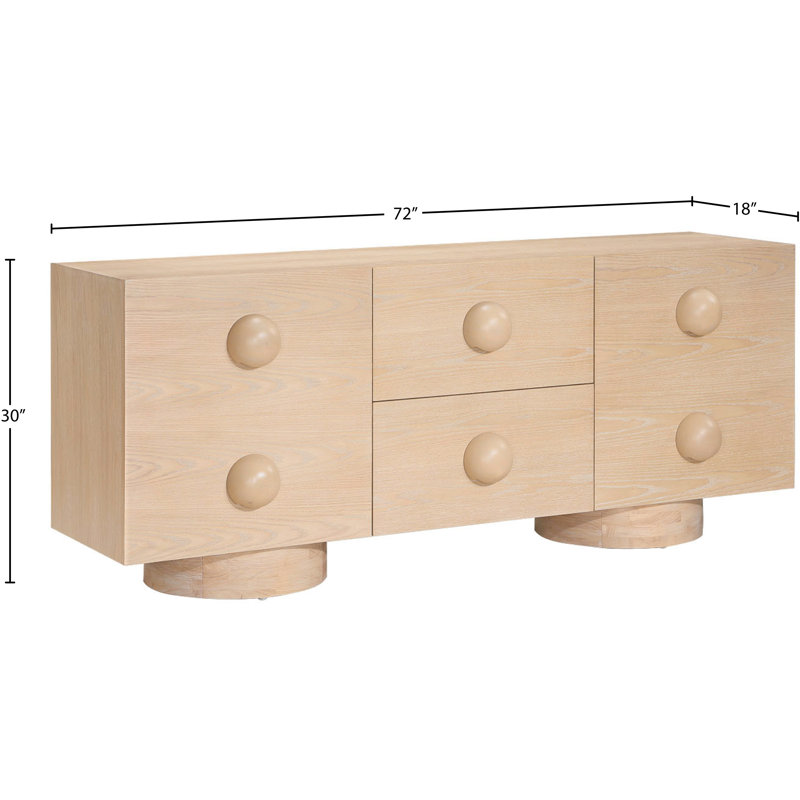 Kleintank Wood with Veneer Sideboard / Buffet, Natural