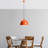 Elegant Adjustable Chandelier, Metal Body, Orange Finish, 11 x 11 x 28.3 inches | Height Adjustable from 14 to 49.2 inches | 1 x E27 Socket Max 40 W, Perfect for Dining Room & Living Space, Modern Design-476976637-476976638