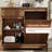 13 Gallon Tilt Out Trash Can Kitchen Pantry Cabinet with Drawers, Hidden Deodorizing Negative Ion Trash Storage Cabinet-125377051