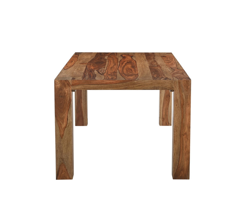 75" Brown Solid Wood Dining Table