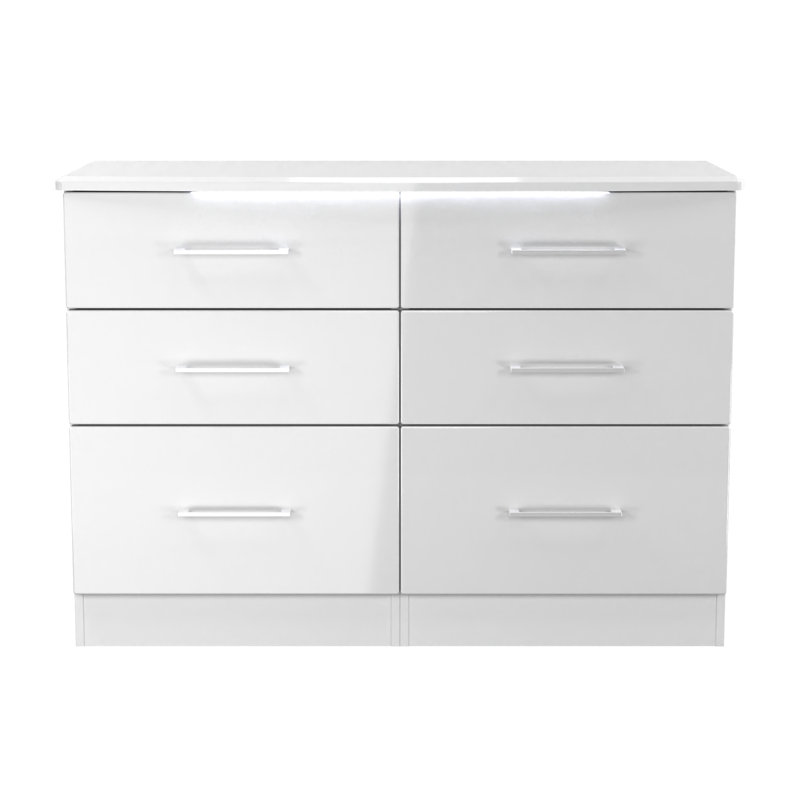 112cm W 6 - Drawer Chest of Drawers, White
