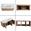 Ensemble de meuble-lavabo simple 48 po avec plateau en résine Warnor, ensemble de meuble-lavabo simple 48 po avec lavabo en résine-686796325-686796324