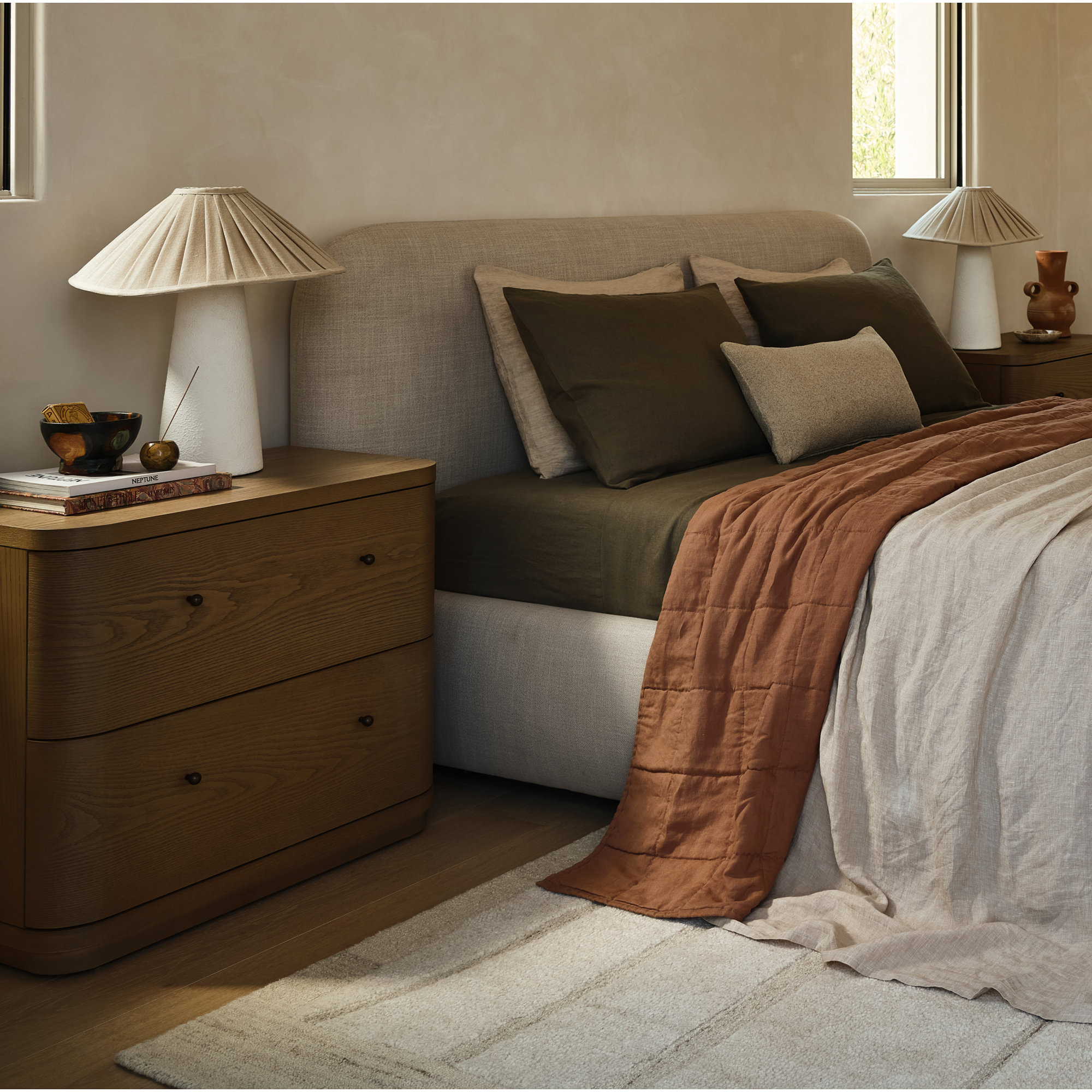 Lucie 2-Drawer Nightstand