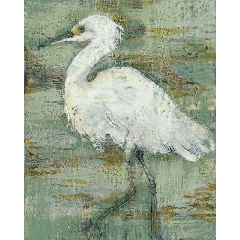 Art sur toile tendue par Rosecliff Heights Goldberger, Jennifer, textured Heron I 153554Z, H 18 po x l 15 po