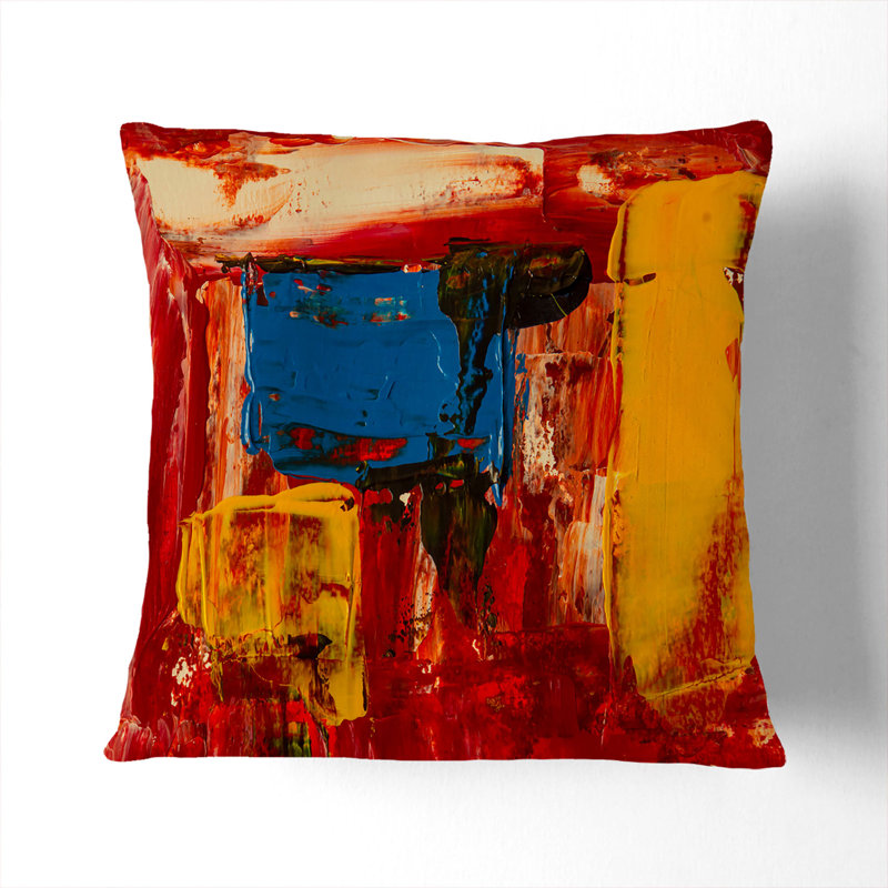 Abstract Square Throw Cushion, Stone, 55 x 55 cm