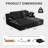Boneless Modern Corduroy Chaise Lounge Chair, High-density Foam With Pocket Springs, Contemporary Style, For Living Room-2046146959