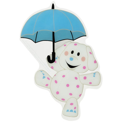 Décoration de fenêtre de Noël en gel à double face avec éléphant tacheté Misfit