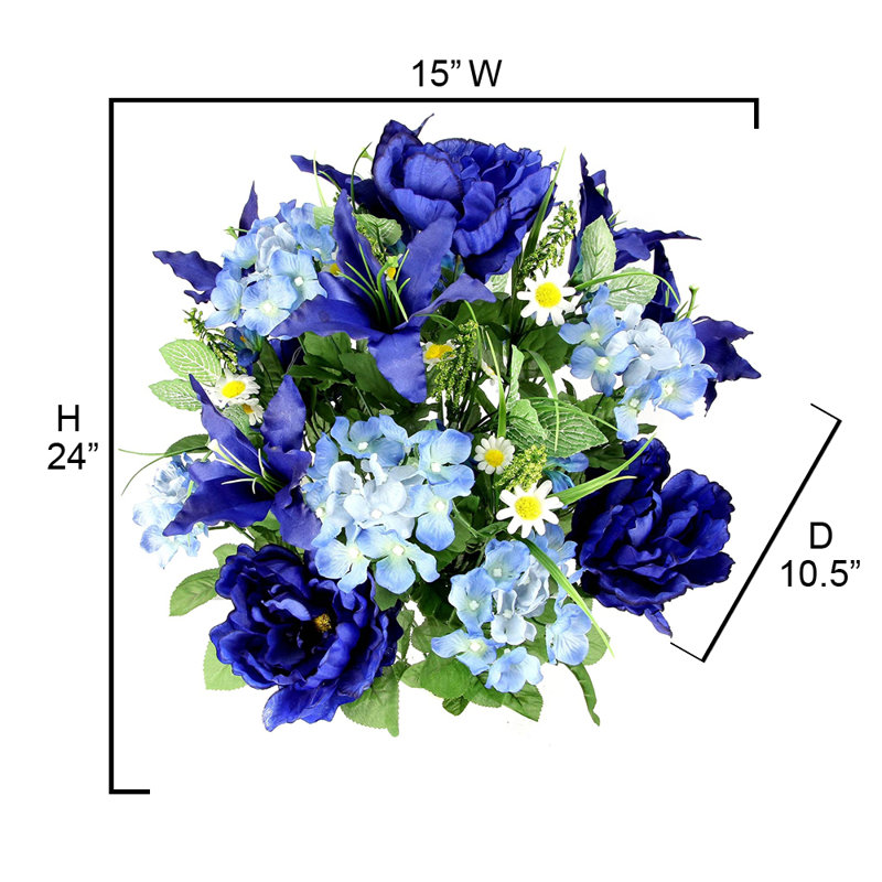 24 arbustes mixtes, bleu