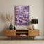 Abstrait floral 90, art mural en métal mauve