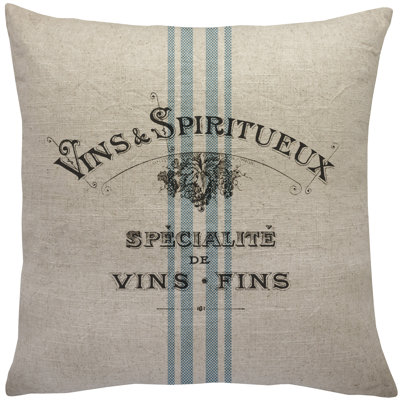 French Linen Reversible Throw Pillow