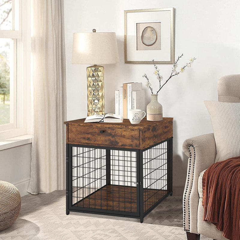 Caisse pour animaux Charee, Cage, Brun rustique