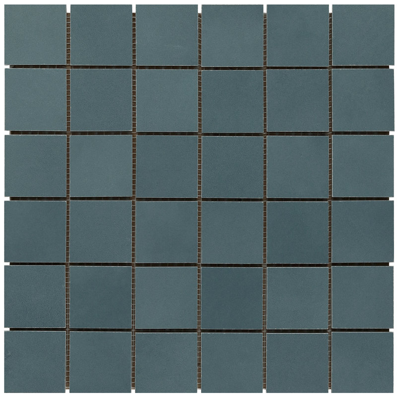Ryx 11.81 in. x 11.81 in. Matte Porcelain Floor and Wall Mosaic Tile (0.96 Sq. Ft. / Each), Teal