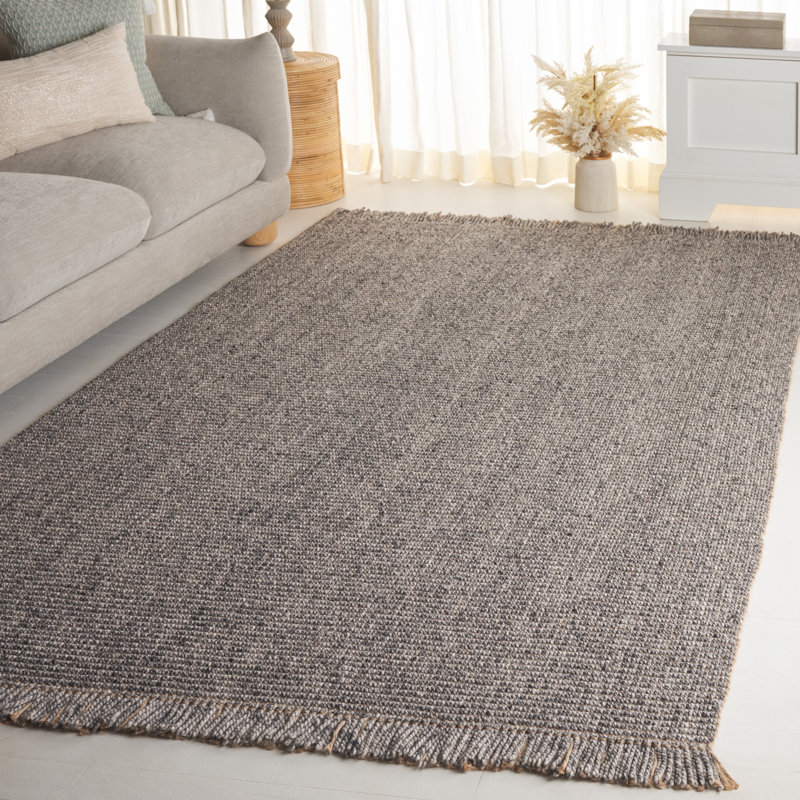 Tapis gris anthracite Natural Fibre 842, Rectangle de 5 pi x 8 pi