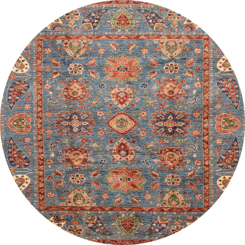 Abstract Indoor Rug, Round 8'