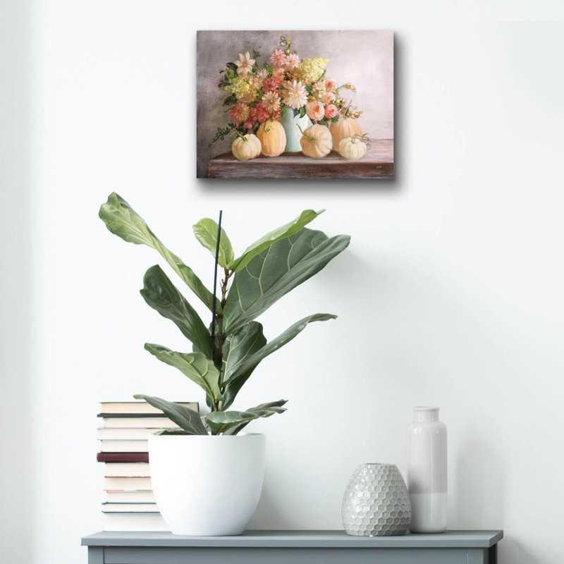 «Harvest Bouquet» par Julia Purinton, art mural en verre acrylique, H 12 po x l 16 po x P 0,13 po