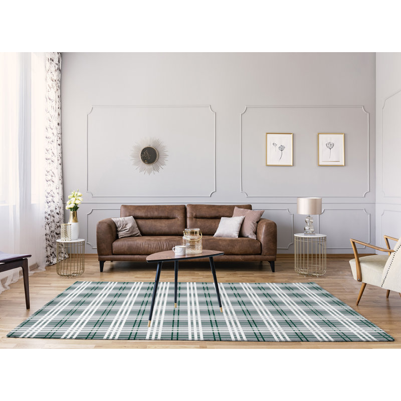 Plaid Indoor Rug, Rectangle 5' x 7'