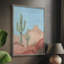 Sunny Saguaro II, reproduction encadrée - bois massif-436534482