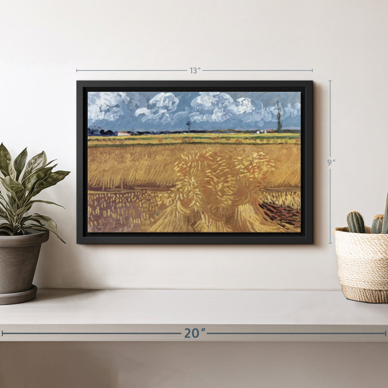 «Wheatfield with Sheaves Wall Art», H 9 po x l 13 po