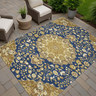Tapis damassé intérieur / extérieur lavable à la machine ACN2611