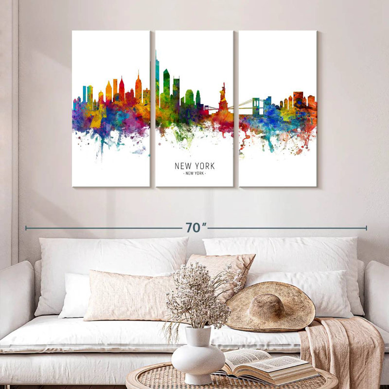 Sireci Vibrant New York Skyline I, 32" H x 50" W