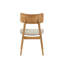 Ensemble de salle à manger décontracté 5 pièces pour table et chaises d'appoint en tissu beige