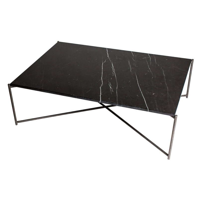 Bedell Four Leg Coffee Table, Black, Metal
