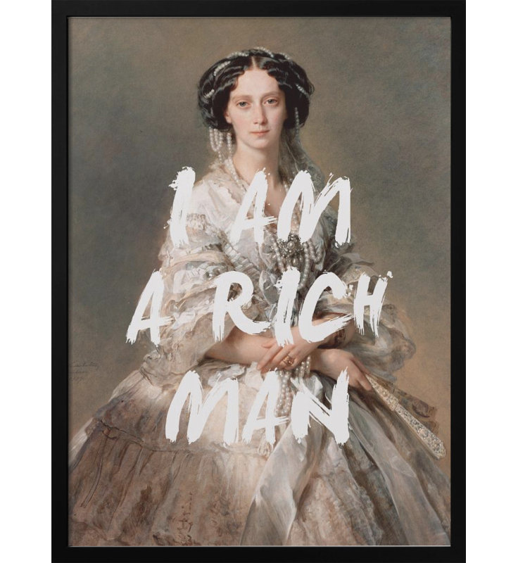 Pop Art & Retro "Rich Man" par Grace, impression numérique encadrée, H 10 po x l 8 po