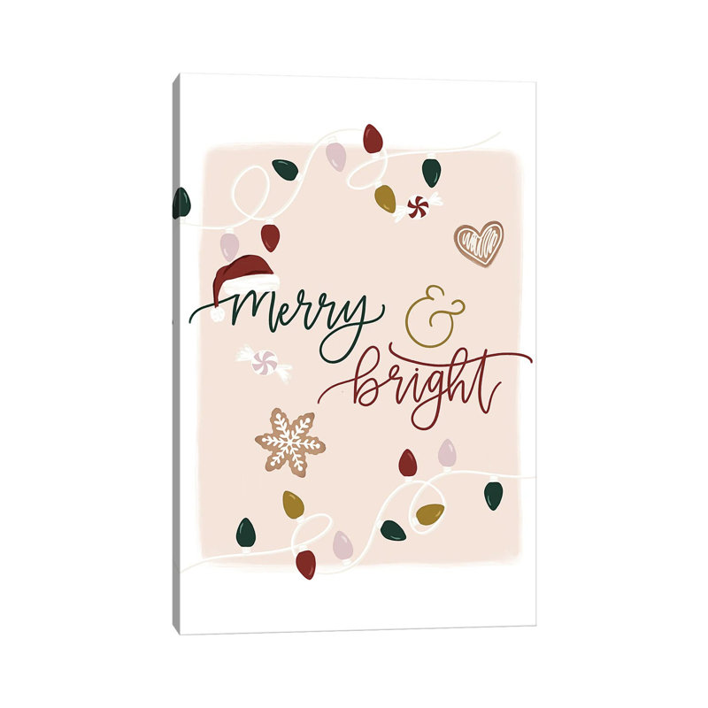 Merry & Bright Florals by Katie Bryant - Wrapped Canvas Gallery-Wrapped Canvas Giclée, 101.6 cm H x 66.04 cm W x 1.91 cm D