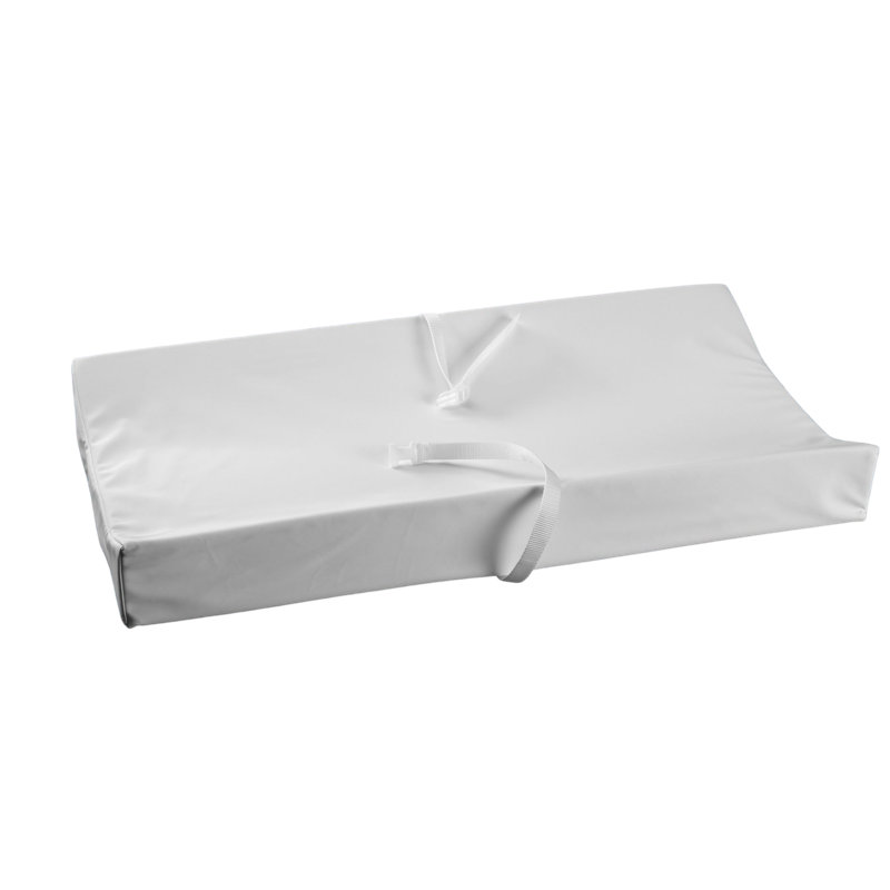 White Polyester Blend Contour Changing Pad with Straps