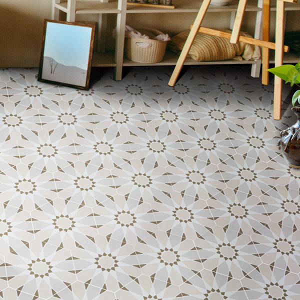 Menara 8" x 8" Cement Patterned Wall & Floor Tile