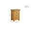 Hagberg 3 Drawer Bedside Table