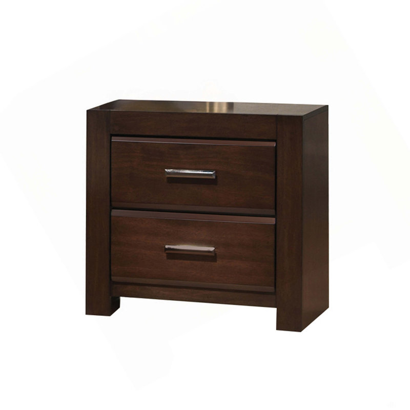 Table de chevet à finition noyer pour chambre à coucher et salon