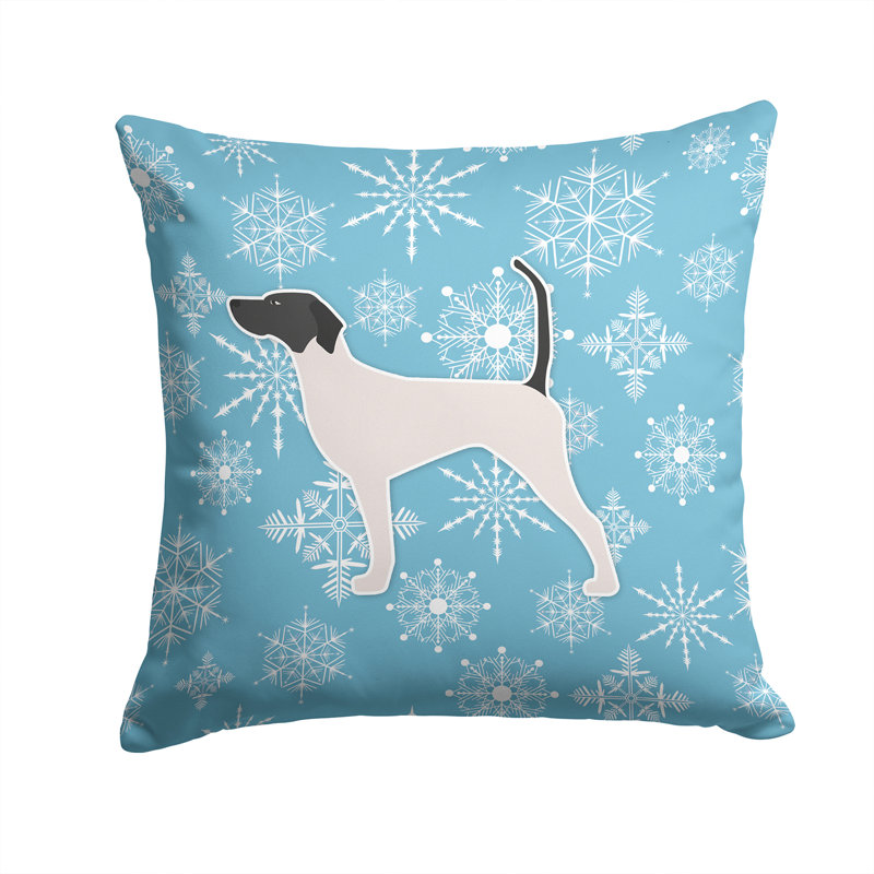 Winter Snowflakes Throw Pillow, 14" H x 14" W x 3" D