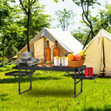 Shamequa Rectangular Metal Outdoor Folding Camping Table
