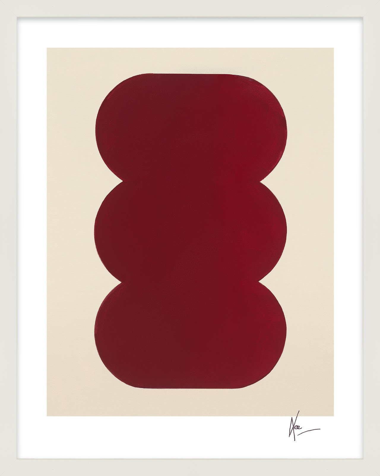 Keyhole 1 by Lee Lessem, White Framed, 38" H x 30" W x 1.25" D