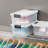 Sterilite Clear Plastic Stackable Storage Bin with White Latch Lid
