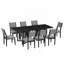 9-Piece 83.9inch Extendable Dining Table Set