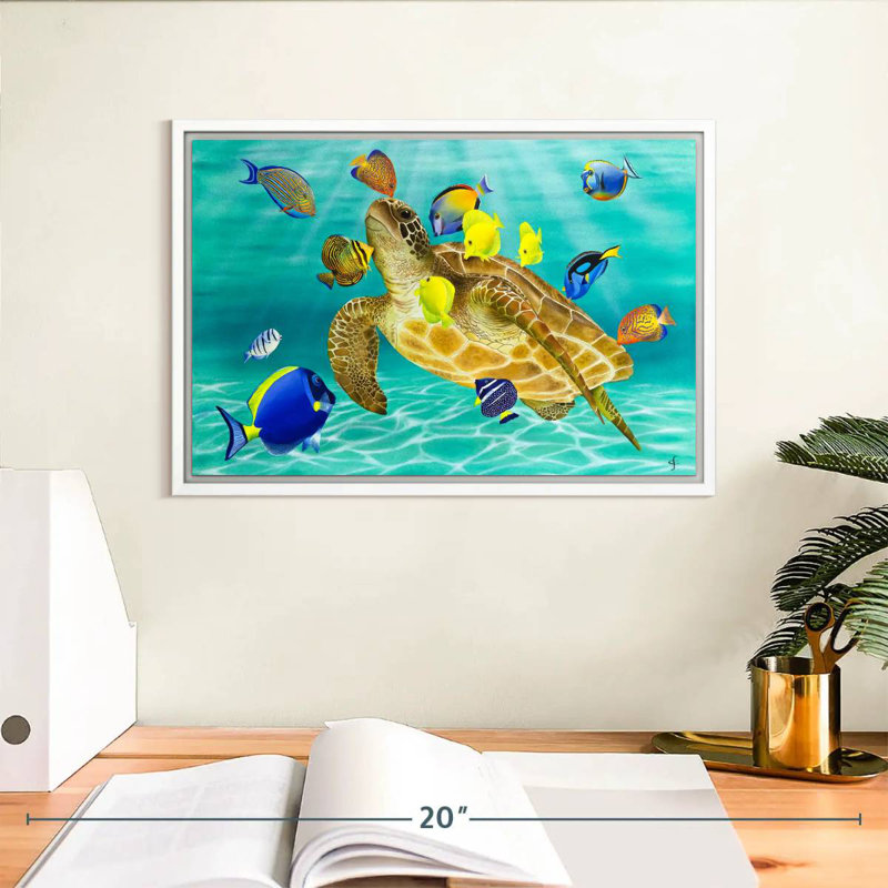 Kiss Kiss, Cadre flottant blanc, 13 po x 9 po