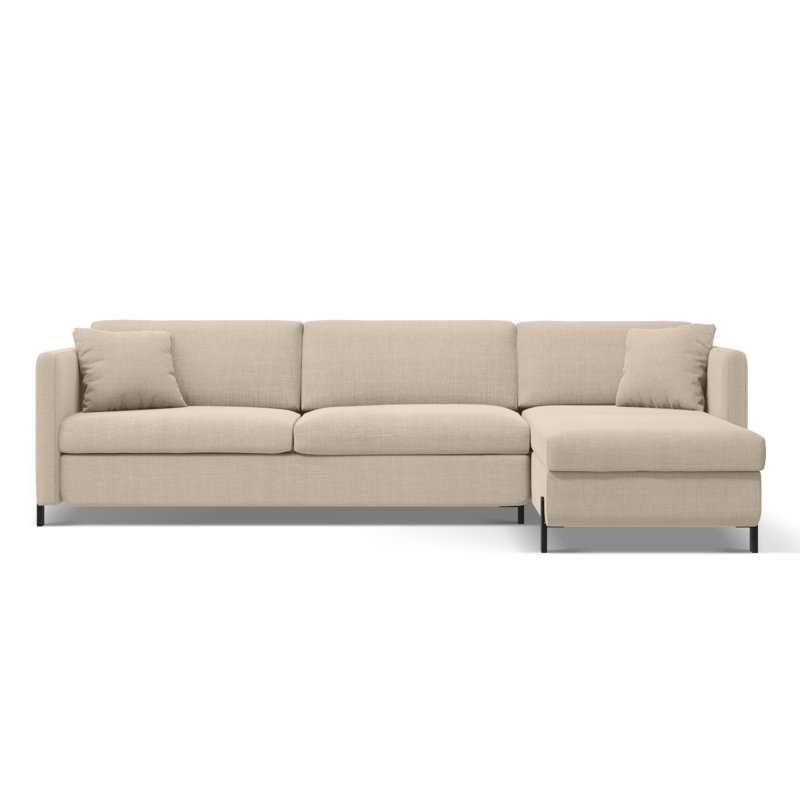 Bejna 3 Seater Sofa Bed, Beige, Right Hand Facing, 80cm H x 280cm W x 170cm D