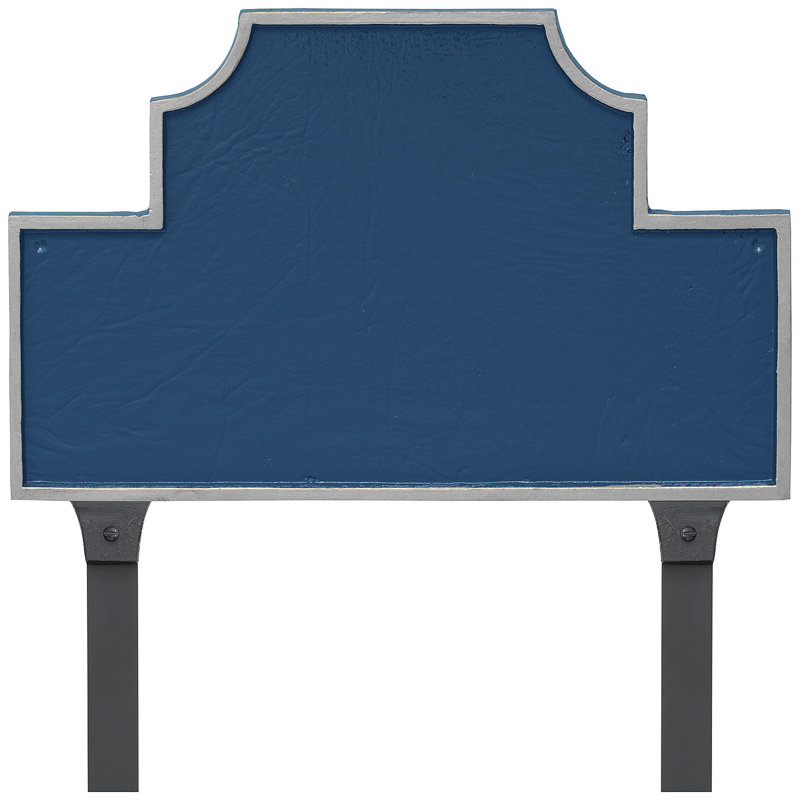 Plaque d'adresse Beckford, Bleu de mer / Argent, Oui
