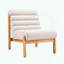 Fauteuil d'appoint Fluffy Shearling, structure en bois massif naturel-1532100722-1532100720