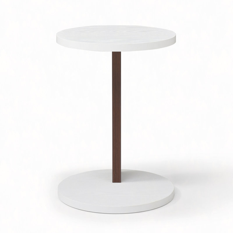 Table de bout en forme de C, petite table d'appoint pour canapé, table de canapé avec cadre en bois pour le salon, la chambre à coucher, le chevet