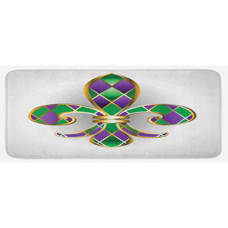 Tapis de cuisine fleur de lis