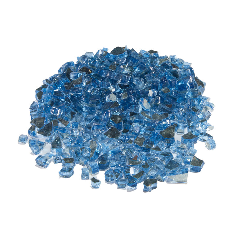 Reflective Fire Glass Filler, Blue