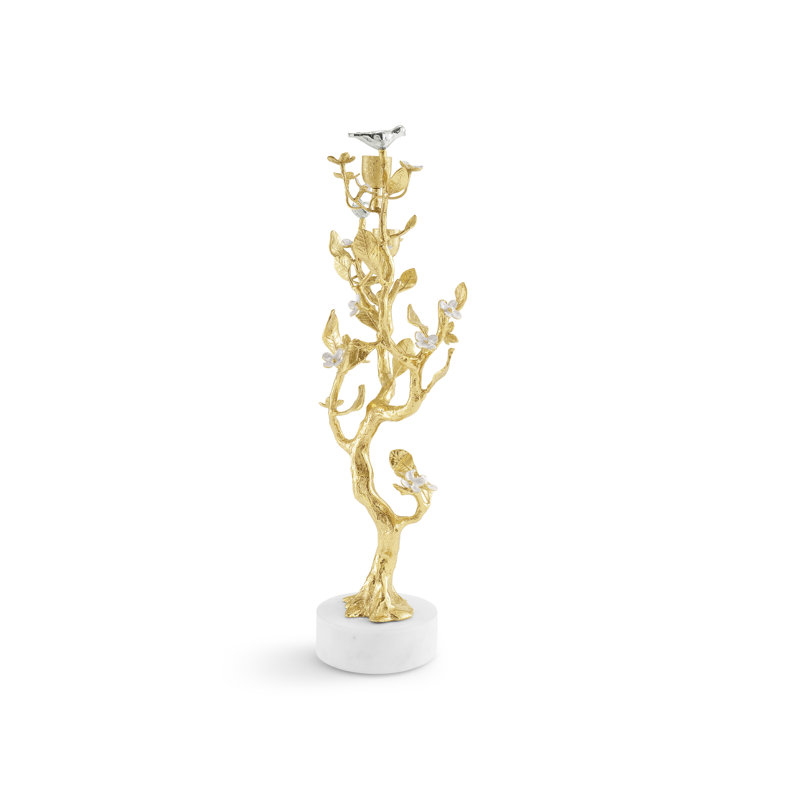 Lovebirds Silver & Gold Candelabra